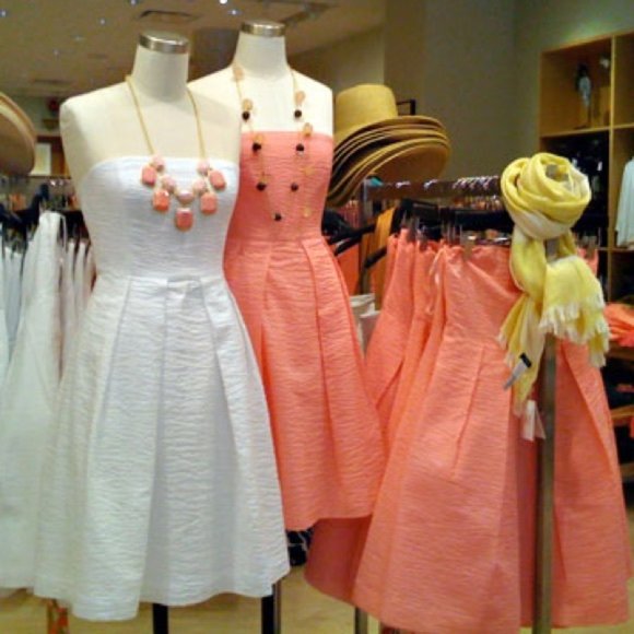 J. Crew Factory Dresses & Skirts - J CREW Strapless Feminine CORAL DRESS SZ 10